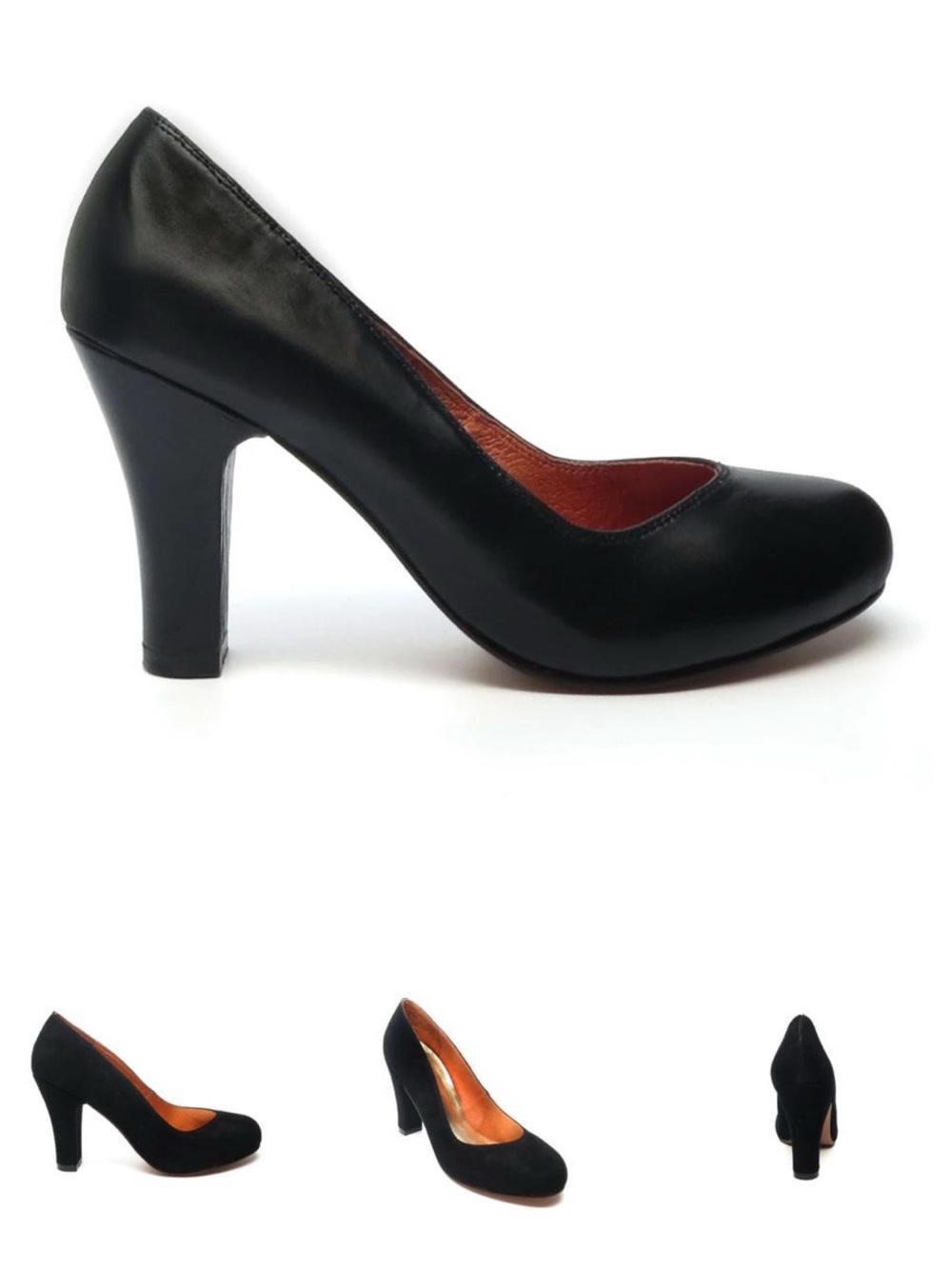 Re-Mix Vintage Black Babydoll Pumps